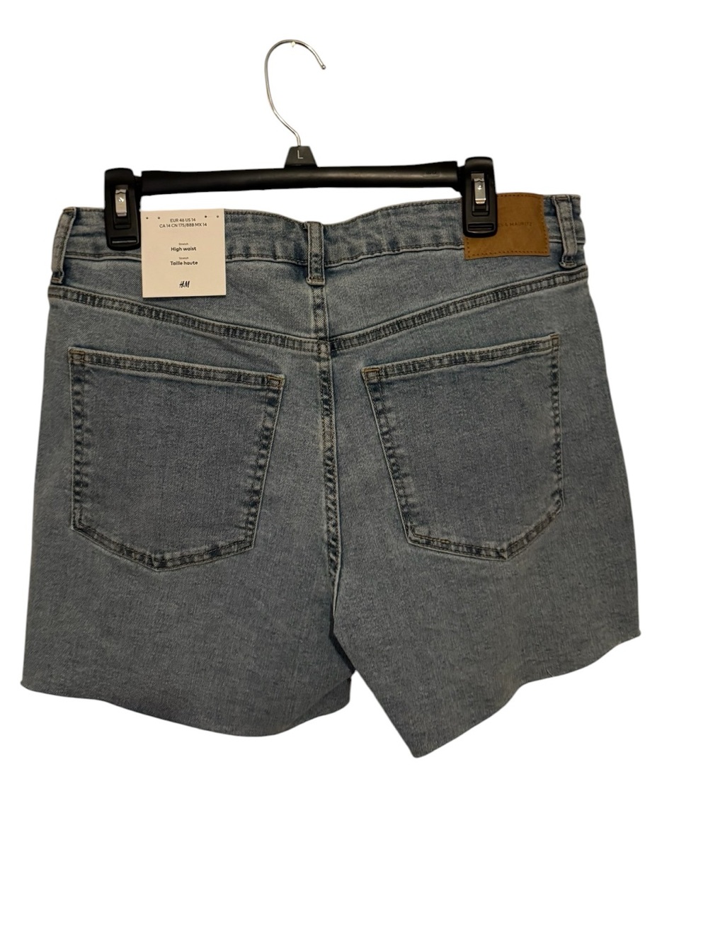 NWT H&M High-Rise Denim Jean Shorts w/Stretch SZ: 14 #M - Picture 7 of 7